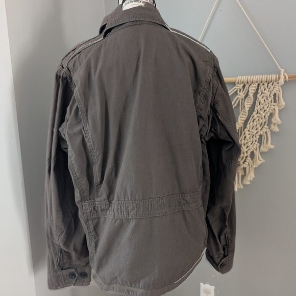 Eddie Bauer jacket Medium Green Collared Zip Up Unisex - Picture 3 of 12